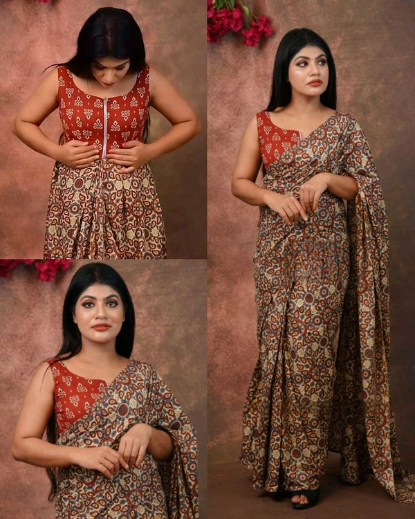 30 Secounds Gown Saree - XL