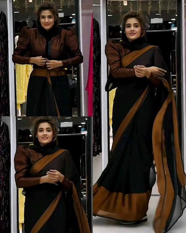 30 Secounds Gown Saree - M