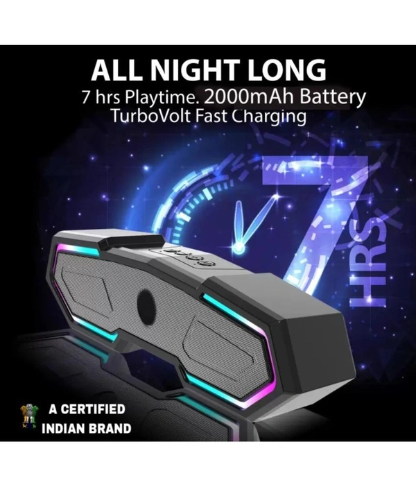 Blaze 12 W Bluetooth Speaker Bluetooth v5.0 with USB,SD card Slot,Aux Playback Time 7 hrs Black - Black