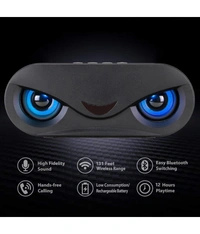 FALCON 10W 12Hrs 10 W Bluetooth Speaker Playback Time 12 hrs Bluetooth v5.0 with USB,SD card Slot,Aux,3D Bass Black - Black