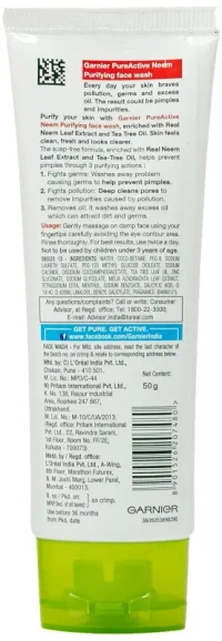 Garnier Skin Naturals Pure Active Neem Face Wash