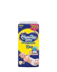 MamyPoko Pants All Night Absorb Baby Pants,Small Size (S),4-8 kg, 38Pcs