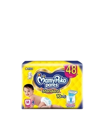 MamyPoko Pants Standard Baby Pants, Medium (M), 7-12 kg, 4Pcs