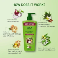 SESA Ayurvedic Anti Hairfall Shampoo For Dry And Frizzy Hair Reduces Hairfall Made With 6 Ayurvedic Herbs Paraben Free Shampoo - 500ml