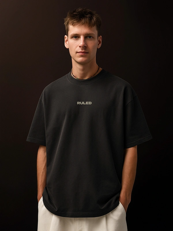 RULED Stay Alive Skeleton Oversized T-Shirt | RULED - black, s