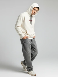 Mystic Hydra Eye Floral Hoodie – Ivory - off white, s