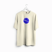 RULED Flower Power Oversized T-Shirt – Cream | Graphic Unisex Tee | Streetwear Style - off white, s