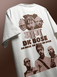 RULED DK Bose Graphic Tee - Vintage Bollywood-Inspired Design - white, s