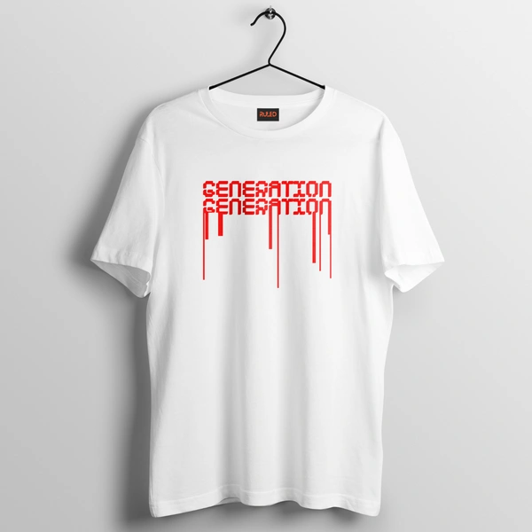 RULED GENERATION Oversized T-Shirt – Urban Streetwear India | Graphic Anime-Inspired Tee - white, s