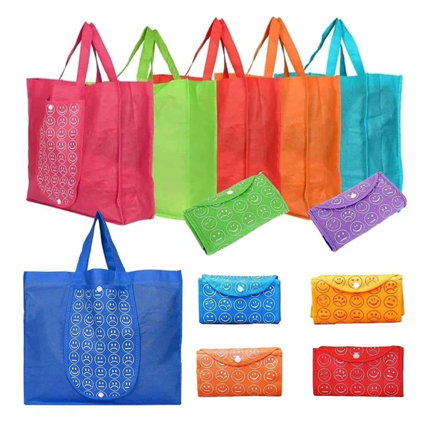 Cute Smiley Foldable Shopping Bag