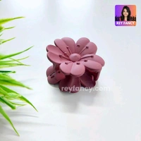 Cute Fancy Matt Finished Medium Sized Flower Hair Claw Clips (PACK OF 3) RF074