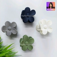 Cute Fancy Matt Finished Medium Sized Flower Hair Claw Clips (PACK OF 3) RF077