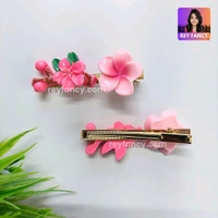 Cute Premium Long Flower Hair Clips RF078