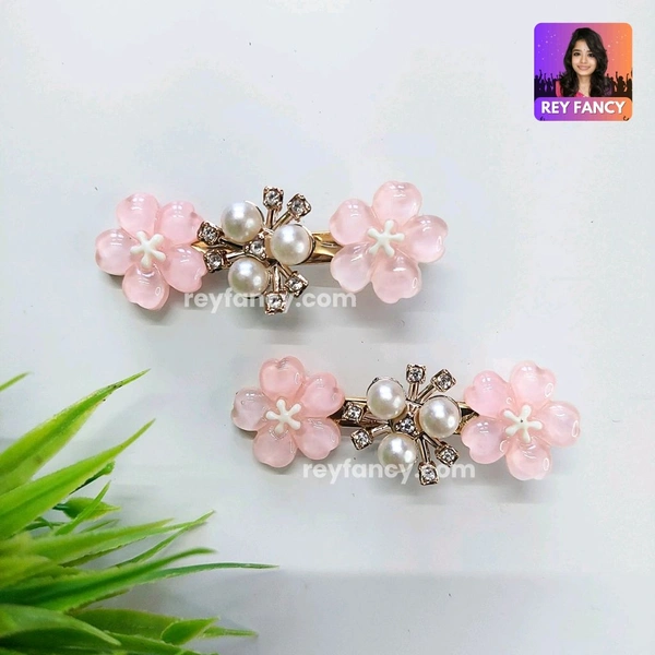 Cute Premium Long Flower Hair Clips RF079