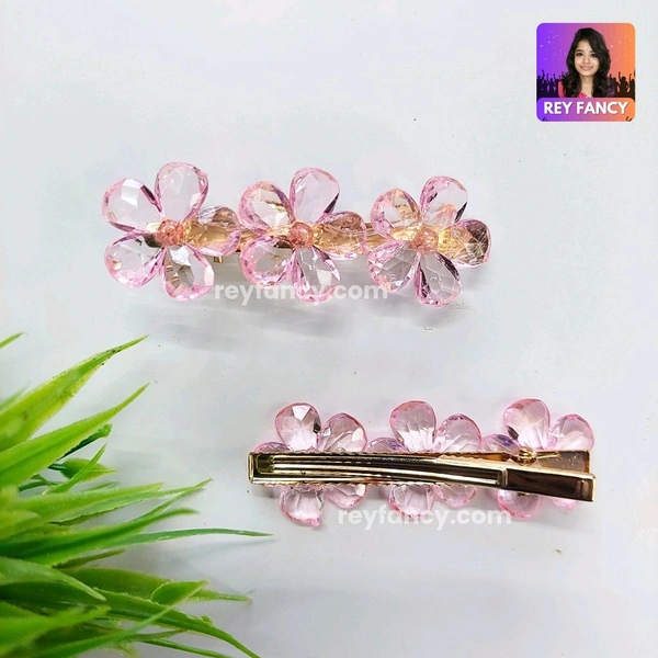 Cute Premium Long Flower Hair Clips RF081