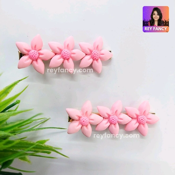 Cute Premium Long Flower Hair Clips RF084
