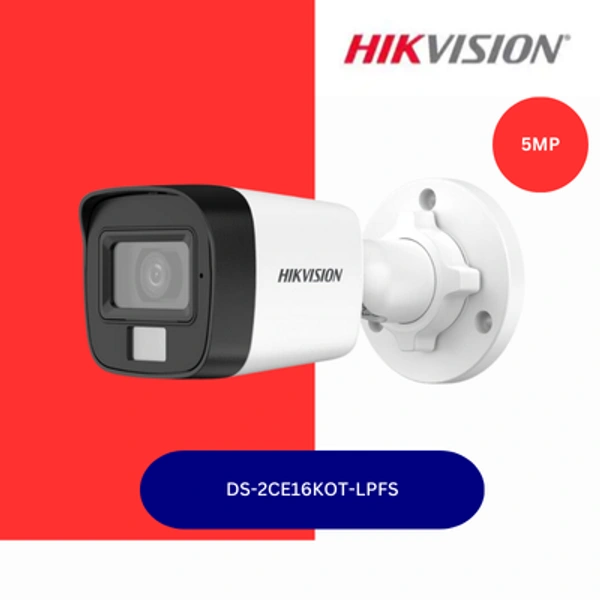 HikVision 3K Smart Hybrid Light Audio Fixed Mini Bullet Camera (DS-2CE16KOT-LPFS)