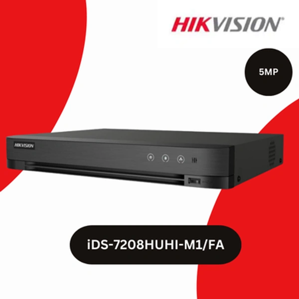 HikVision 8-ch 5 MP 1U H.265 AcuSense DVR (iDS-7208HUHI-M1/FA)