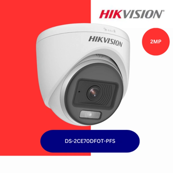 HikVision 2MP ColorVu Audio Indoor Fixed Turret Camera (DS-2CE70DFOT-PFS)