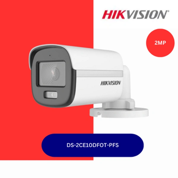 HikVision 2MP ColorVu Audio Fixed Mini Bullet Camera (DS-2CE10DFOT-PFS)