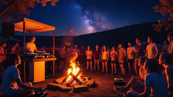 D J NIGHT & CAMP FIRE