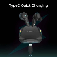 TAGG Rogue 200Gt Gaming Bluetooth Truly Wireless in Ear Earbuds with Mic Dual 40Ms Low Latency for Gaming with Enc for Best Calling Wireless Earbuds Made for Comfort Gaming, - Gray, TWS