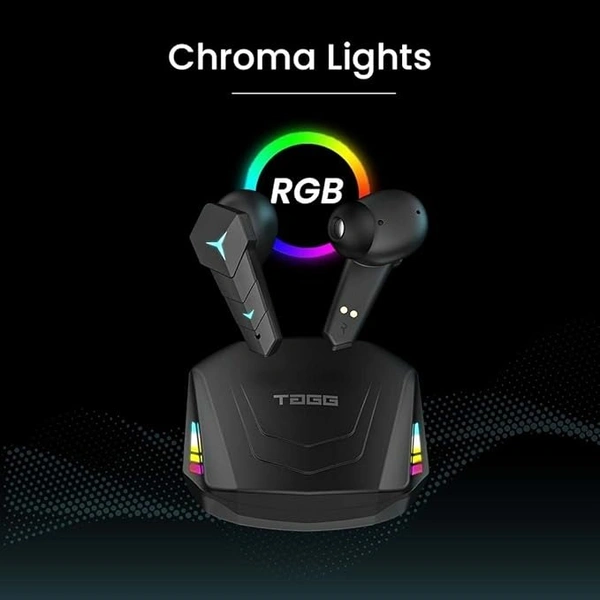 TAGG Rogue 200Gt Gaming Bluetooth Truly Wireless in Ear Earbuds with Mic Dual 40Ms Low Latency for Gaming with Enc for Best Calling Wireless Earbuds Made for Comfort Gaming, - Gray, TWS