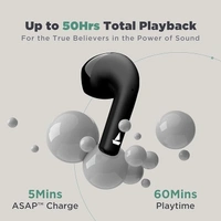 boAt Airdopes Atom 81 Truly Wireless in Ear True Wireless Earbuds W/Upto 50H Playtime, Quad Mics Enx Tech, 13MM Drivers,Super Low Latency(50Ms), ASAP Charge, BT V5.3 - Black, Airdopes
