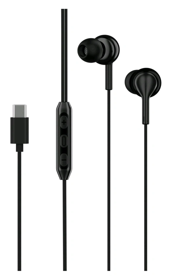 Boat Bassheads 100 C Wired Headphones Earphones with Type-C Jack, in-Line Microphone, in Ear, 10Mm Drivers, Signature Sound, Integrated Controls & Multi-Os Compatibility - Black, TYPE C