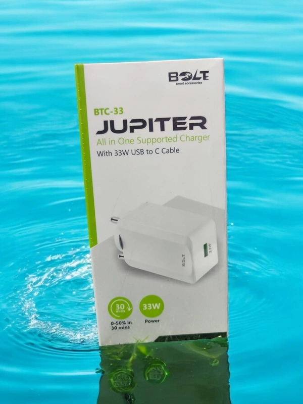 33W ALL IN ONE SUPPORTED CHARGER With USB TO C CABLE (JUPITER) BTC-33