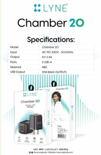 LYNE Chamber 20 - Black, TYPE C 12W