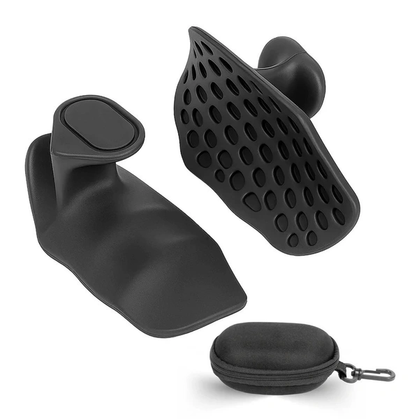 Body Smith Premium Black Silicone Grip Pads for Strength Training, Dumbbells and Gym Workouts