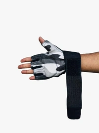 Body Smith Unisex Camo Grey Gym Gloves for with Wrist Support - One Size, Gray