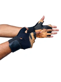 Body Smith Unisex Camo Mustard Gym Gloves for with Wrist Support - One Size, Luxor Gold