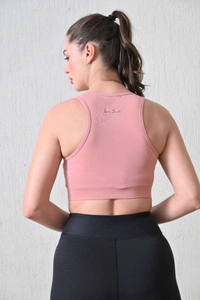 Body Smith Solid Peach Sports Bra Full Coverage - XL, Peach