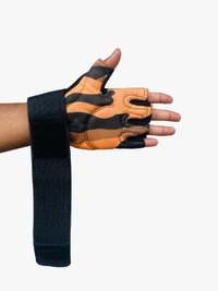 Body Smith Unisex Camo Mustard Gym Gloves for with Wrist Support - One Size, Luxor Gold