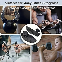 Body Smith Premium Black Silicone Grip Pads for Strength Training, Dumbbells and Gym Workouts - One Size, Black