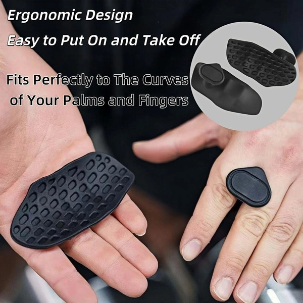 Body Smith Premium Black Silicone Grip Pads for Strength Training, Dumbbells and Gym Workouts - One Size, Black