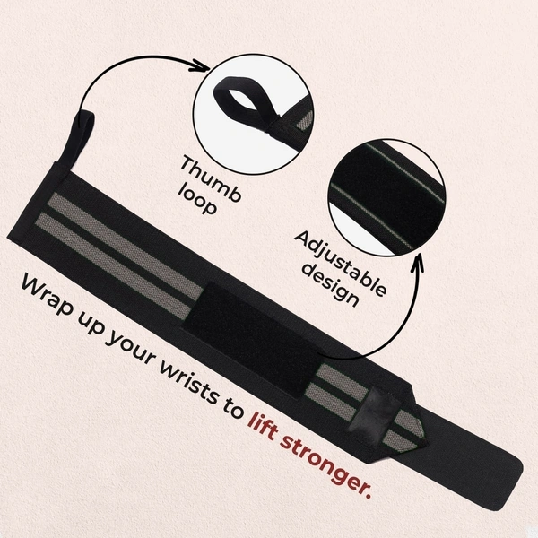 Body Smith premium Green Weight Lifting Wrist Support Straps With Thumb Loop - One Size, Mountain Mist