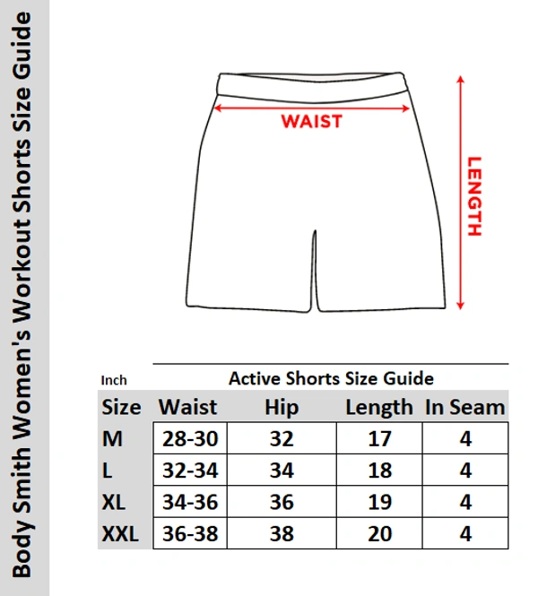 Body Smith Women Solid Black Sports Shorts - M