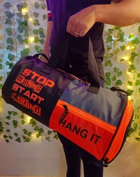 Body Smith Premium Gym Duffle Bag with Shoe Compartment - Web Orange, One Size