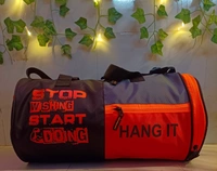 Body Smith Premium Gym Duffle Bag with Shoe Compartment - Web Orange, One Size