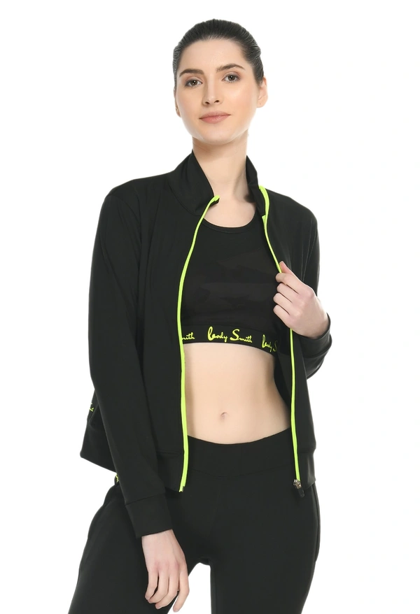 Body Smith Solid Black Zipper - Black, M