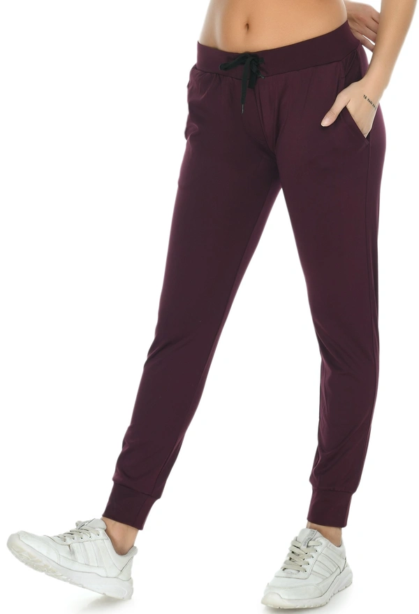 Body Smith Women Solid Maroon Jogger