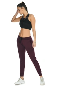 Body Smith Women Solid Maroon Jogger - M