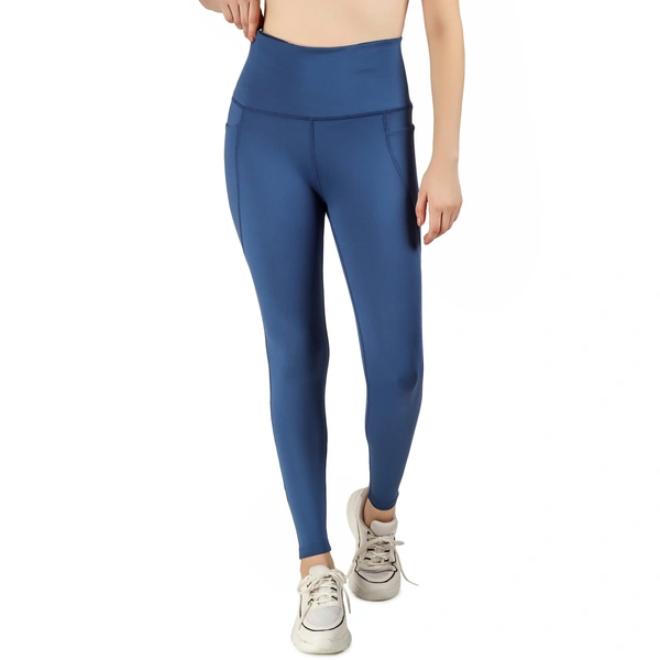 Body Smith Women's Blue Active Sports Tights - XXL, Kashmir Blue
