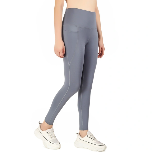 Body Smith Women's Grey Active Sports Tights - XXL