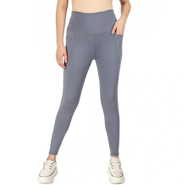Body Smith Women's Grey Active Sports Tights - XXL