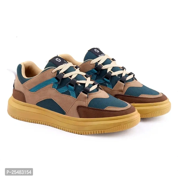 Unitedstyles π¬π§ Mens Premium Gold Asterix Beige Sneakers/ Shoes - Beige + Gold, 6