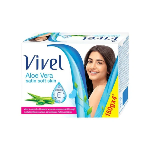 Vivel Aloe Vera Bathing Soap - Pack of 4